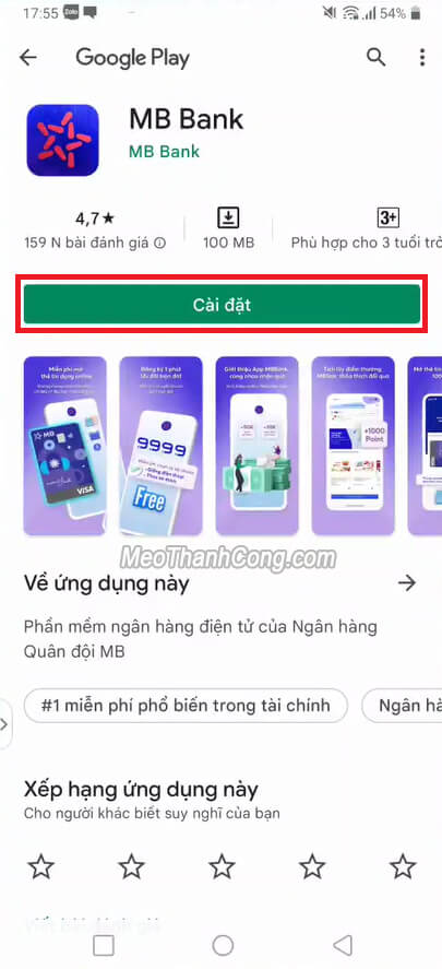 Tải app MB Bank và cài đặt - Mở tài khoản mb bank online - App kiếm tiến online uy tín